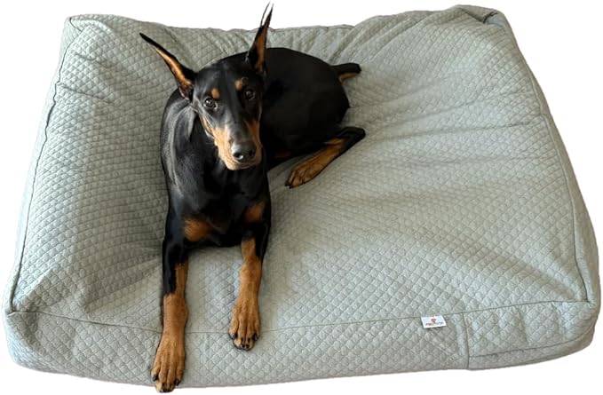 4Knines Luxury Dog Bed Cover – Waterproof Cover for Dog Bed – Heavy Duty Quilted Material – Durable, Machine Washable – USA Based Brand – Medium (Fog)