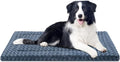WagWonders Dog Bed Mat Washable Reversible Dog Crate Pad Soft Fluffy Pet Kennel Beds with Anti-Slip Bottom Dog Cat Sleeping Mattress for Medium Large Dogs, 35x22x1.5 Inch, Gray
