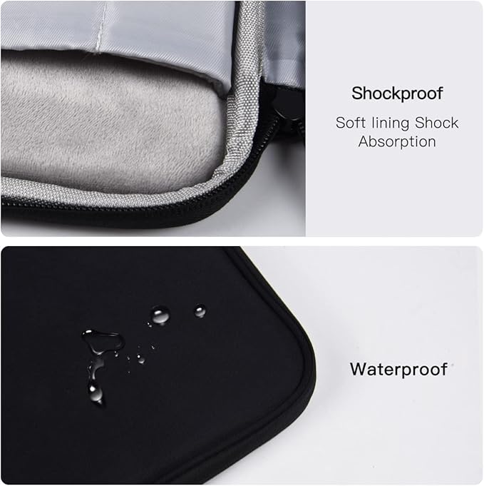 9-11 Inch Tablet Sleeve Case for 11-Inch iPad Pro M5 M4/Air M2 M3 2024 2025/Air 10.9"/Samsung Galaxy Tab S11 S9 S8 11"/A8/A9+,Samsung Galaxy Tab S7/A7/S6 Lite 10.4"/S5e/S4/S3/S2/S/Pro/Note Pouch-Black