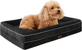 TaiBest Waterproof Memory Foam Dog Beds for Small Dogs Non-Slip Orthopedic Dog Beds Washable Couch Pet Bed with Removable Cover (Black, Small)