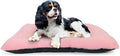 Puppy Crate Beds for Small Dogs and Cats Ultra Soft 24x18 Dog Bed for Crate Washable Cute Kennel Pad Cushion Anti-Slip for Pet Cozy Sleeping Mat 24 Inch,Pink