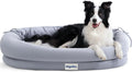 bilypaws Orthopedic Dog Bed for Large Dogs, Pet Sofa Bed with Egg Crate Foam, 4-Sided Bolster, Removable Washable Cover & Anti-Slip Bottom, X-Large Gray