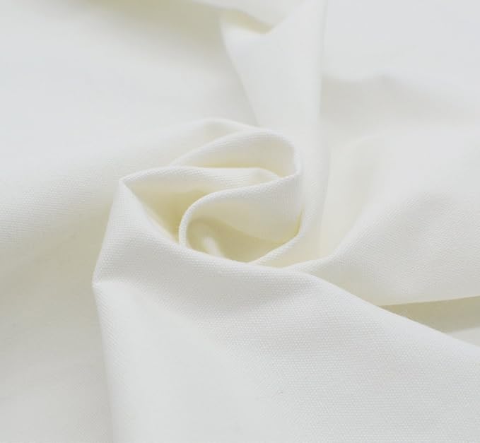 iNee 100% Cotton Fabric for Embroidery, Embroidery Fabric Cotton, 20 by 60-Inch, Cream