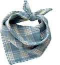 Pemilosci Double Layers Two Tones Dog Cotton Square Bandana Bibs Scarf Kerchief for Small Medium Dogs Boy or Girl - DCB12 G&W