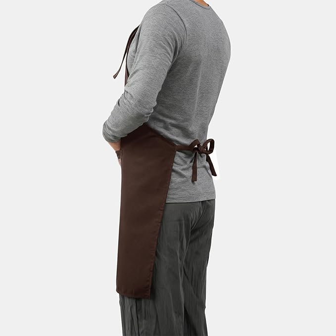 Vinchef New Soft Canvas Apron, Adjustable Neck Strap, Large Pocket, Unisex Kitchen Apron, Cooking Aprons for Women and Men