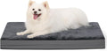 Vonabem Waterproof Small Dog Bed Crate Pad, 24 inch, Washable, Orthopedic, Anti-Slip Bottom, Cat Bed Kennel Pad, Dark Gray