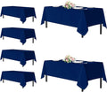 sancua Rectangle Tablecloths for 8 Foot Tables, 6 Pack - Washable Polyester Fabric Table Cloth for Wedding Party, Birthday, Banquet Reception, 60x120 Inch, Navy Blue