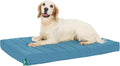 Furhaven Orthopedic Dog Bed – Puffy Quilted Foam Mattress with Removable Washable Cover, Soft & Supportive for Kennels & Crates - Large, Lagoon