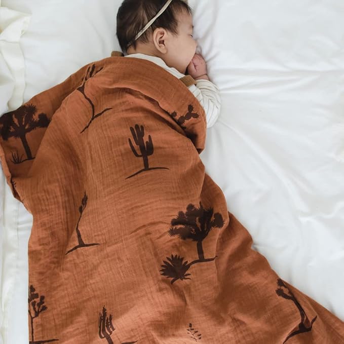 Leyl&Ari Muslin Swaddle Blanket | 100% Organic Cotton Receiving Wrap (Joshua Tree Set)