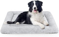 SIWA MARY Dog Bed Mat Soft Crate Pad Washable Anti-Slip Mattress for Large Medium Small Dogs and Cats Kennel Pad(35'' x 23'' Grey)