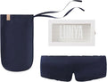 Lunya Weighted Silk Sleep Mask – Mulberry Silk Eye Cover with Cooling Glass Beads, Noise-Reducing Fit, Washable Fabric, and Travel Pouch – Sleeping Mask for Men and Women - Deep Blue – Large