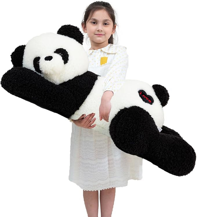 Somao Giant Panda Bear Stuffed Animal Plush Toy Cute Large Panda Soft Hugging Pillow for Kids Girlfriend Sleeping Cushion Gift (100cm/39.3inch) …