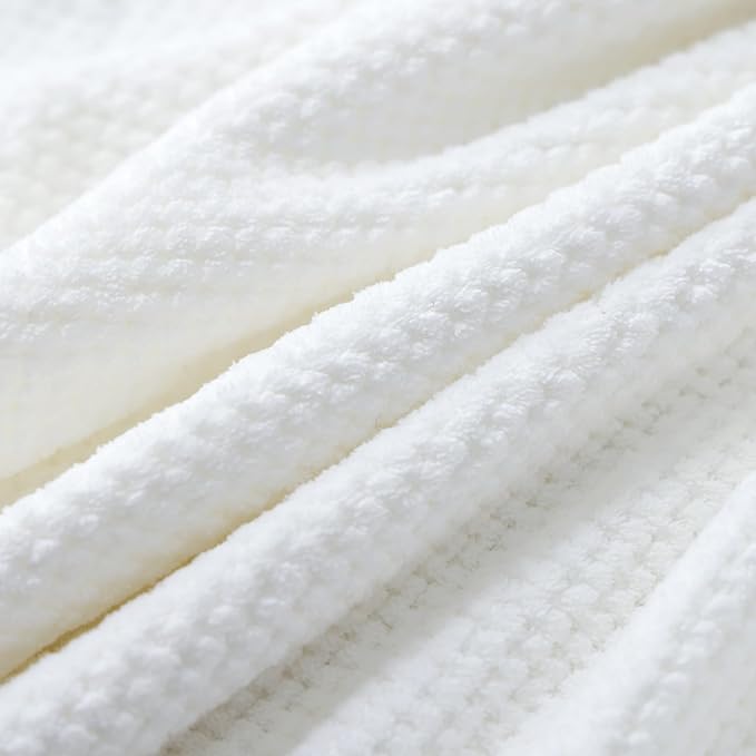 Akzpe 40x80 Inches Bath Sheets Towels for Adults Oversized Bath Towels Extra Large Luxury Super Soft Absorbent Quick Dry Microfiber (White, 2PCS)