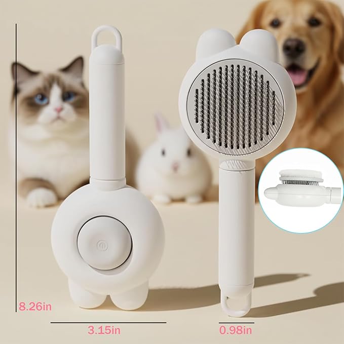 5Pcs Pet Hair Remover Glove Kit for Dogs & Cats - 2 Pack Grooming Gloves & Rubber Brush & Comb - Reusable Pet Hair Remover for Laundry for Furniture Carpet Car Interior Couch Bedding Auto Detailing