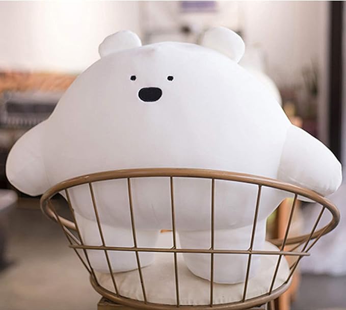 REFAHB 9 inch Cute Bear Plush Stuffed Animal Body Pillow Fat Cartoon Cylindrical Body Pillows for Kids, Super Soft Hugging Toy Gifts for Bedding, Kids Sleeping Nap Kawaii Pillow