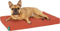 Furhaven Orthopedic Dog Bed – Puffy Quilted Foam Mattress with Removable Washable Cover, Soft & Supportive for Kennels & Crates - Medium, Rust
