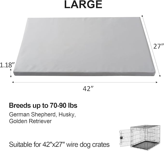 Liliowons Dog Mat,27"x 42"Dogs Crate Pad,Indoor Non-Slip & Waterproof Dog Mat,Easy Wipe Clean in Seconds，Sleeping for Floor,Car,Sofa,Crate