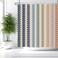 MCCKTIU Vintage Rainbow Boho Shower Curtain for Bathroom Neutral Mid-Century Modern Art Bath Curtain Rainbow Semicircular Shower Curtains for Bathroom Machine Washable Shower Curtain 72x72 inch