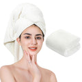 Laojbaba Microfiber Hair Towel Quick Dry Hair Towel Hair Drying Towels Suitable for All Kinds of Hair Ultra Absorbent Long and Thick Hair 24X48inch White (1pcs)