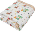 Organic Cotton Muslin Baby Blanket for Boys and Girls - Luxurious Soft Toddler Quilt for Swaddling - Gender Neutral Blanket - Baby and Toddler Gift - Animal Pirates