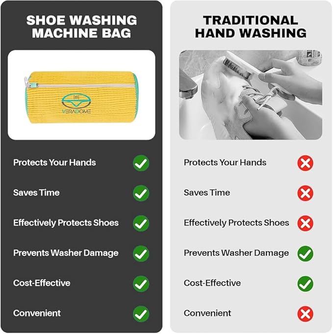 Veradome Laundry Shoe Bag | Shoe Washing Machine Bag | Reusable Laundry Shoe Bag for Washer And Dryer For All Shoe Types And Sizes (2)
