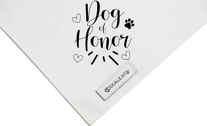 Realeaf My Humans are Getting Married Dog of Honor Dog Bandana,Wedding Outfit for Boy and Girl, Premium Durable Fabric, Engagement Announcement for Large and XLarge Dogs (Large)