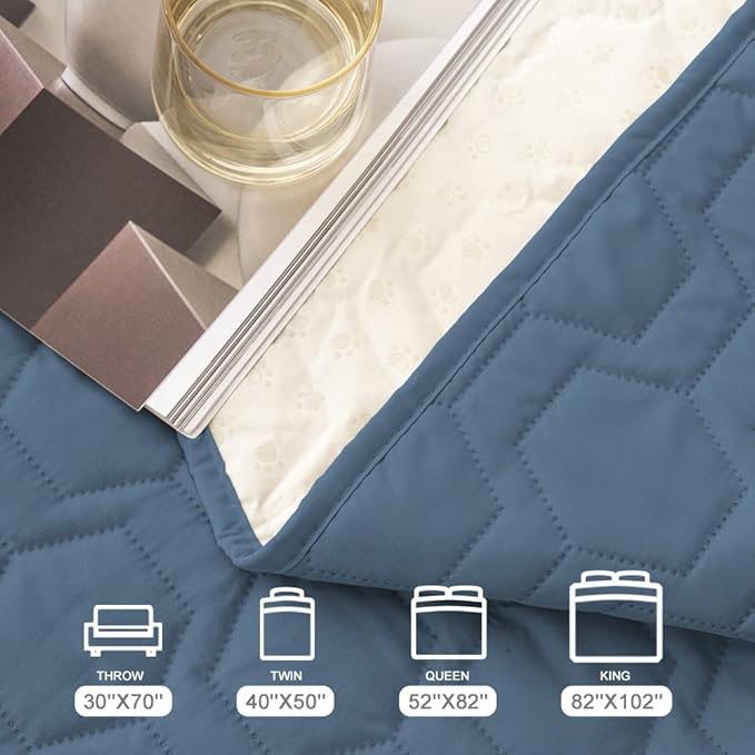 Tcksstex Waterproof and Anti-Slip Dog Bed Cover and Pet Blanket Sofa Pet Bed Mat ，car Incontinence Mattress Protectors Furniture Couch Cover for Most Cats Dogs, Pets