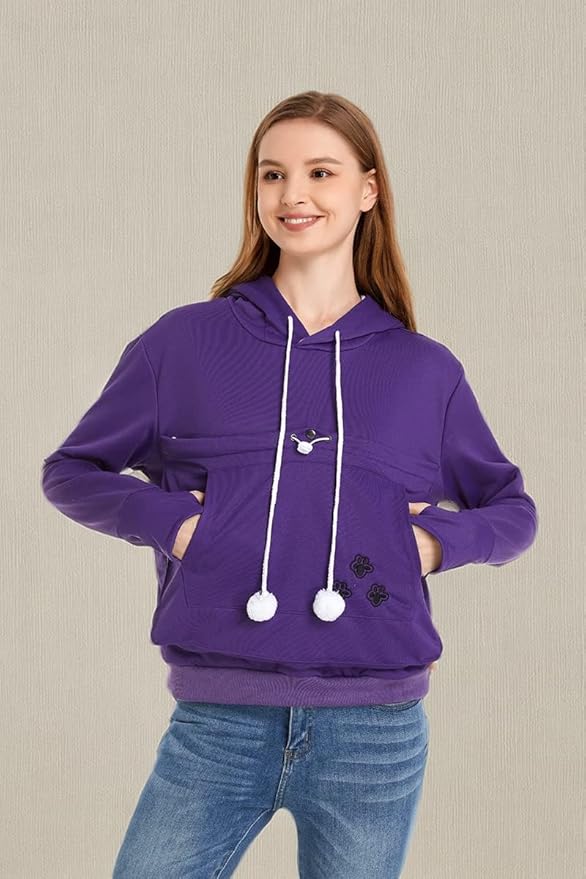 LINYUCHEN Cat Dog Pouch Hoodie Large Pet Pouch Sweatshirt Puppy Kitten Holder Carrier Pullover Shirt Unisex Hoodies