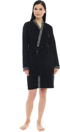Seritaine Short Robes for Women, 100% Turkish Cotton Womens Robe, Luxury, Terry Cloth Long Spa Bathrobe