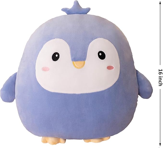 lannery Penguin Plush Pillow, Kawaii Penguin Stuffed Animal Toy Soft Plushies Pillow Toys Gifts for Room Decor Birthday Valentine Day, 16 inch