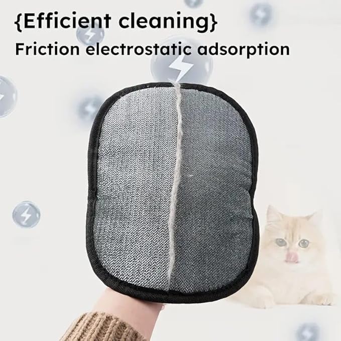 2025 Upgrade Pet Hair Remover Electrostatic Gloves, Reusable Pet Hair Removal Glove for Cats & Dogs, Premium Cat & Dog Hair Remover Mitt for Couch Furniture Carpet Car Seat (1 pcs)