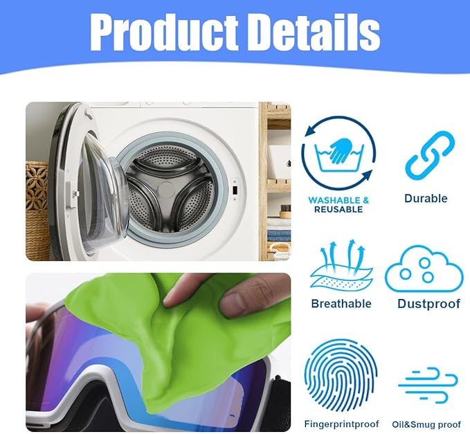 MtuxuYR Microfiber Drawstring Bags, Multi-Size Soft Protective Pouches for Shoes, Ski Goggles, Sunglasses, Handbags & Camera Lenses