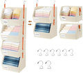 Baesyhom 4 Pcs Modular Closet Organizer - Detachable & Foldable Hanging Storage Cubes, 88L Total Capacity, Heavy Duty Fabric Shelves for Wardrobe, Closet Organization, RV, Dorm, Beige