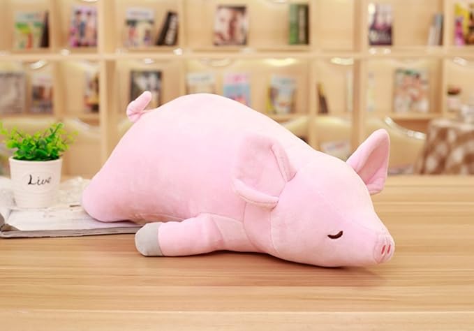 VSFNDB Stuffed Plush Pig Animal Toy 20 Inches Pink Piggy Animal Stuffed Plushies Super Soft Cute Cuddly Pillow Cushion Stuff Dolls Gifts for Children Kids Boys Girls Room Decor Bed Nursery, 20Inches