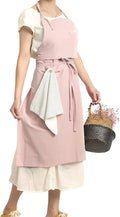 Soft Cotton Linen Apron - Retro Linen Art Apron, Adjustable Casual Apron with Towel, Great for Florist and Kitchen