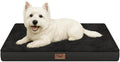 Tail Stories Comfort Dog Bed for Small Dogs & Cats, Waterproof Dog Crate Mat Orthopedic Egg Crate Foam with Washable Removable Cover, Black