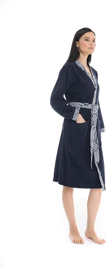 Seritaine Robes for Women, 100% Turkish Cotton Womens Robe, Luxury, Terry Cloth Long Spa Bathrobe