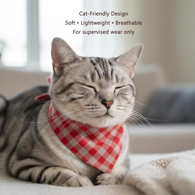 Small Dog Bandana,Soft Cotton Pet Triangle Scarf for Small Dogs & Cats,Lightweight Tie-On,Pet Photo Prop,Cute Holiday Dog Bandana 2 Pack (Pink)