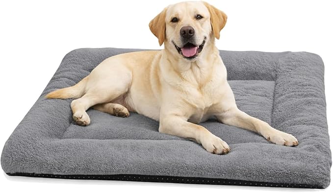 ZENGAOOU Dog Crate Pad Washable, Plush 36 x 23 Inch Anti-Slip Kennel Mat for Medium to Large Dogs up to 70 lbs, Fits Wire or Metal Crates, Travel, Home, Training Use, Dark Grey