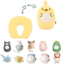 stocaggio Kids Travel Pillow - 2-in-1 Deformable Kids Neck Pillow for Traveling, Soft U-Shaped Pillow with Adorable Animal Design, Comfy Sleep and Play, Ideal for Airplanes and Cars - Yellow Duck