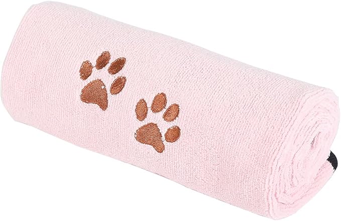 Wipela Pet Dog Cat Microfiber Drying Towel Ultra Absorbent Great for Bathing and Grooming (1-Pack)