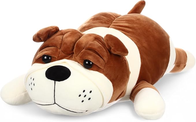 Vertintong 17.7" Huggable Dog Plush, Cute Stuffed Animal, Soft Adorable Cuddle Companion for Kids, Easter Birthday Plush Pillow Gift for Boys and Girls