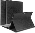 NANRUIL for Microsoft Surface Pro 9/10/11 Case 13 inch 2022/2024 Genuine Leather Cover Protective Shell Compatible with Type Cover Keyboard and Pencil Holder.Black