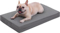Vonabem Waterproof Dog Bed Medium Pet Crate Pad 30 inch Washable with Removable Cover Reversible, Outdoor Orthopedic Foam Durable Leather Anti-Slip Kennel Pads 29"x18" Grey