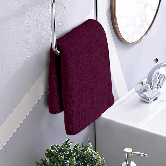 TOALLA 100% Cotton Washcloths - 60 Pack|400 GSM|Soft Face & Body Washcloths|Highly Absorbent|12 x 12 in|Purple