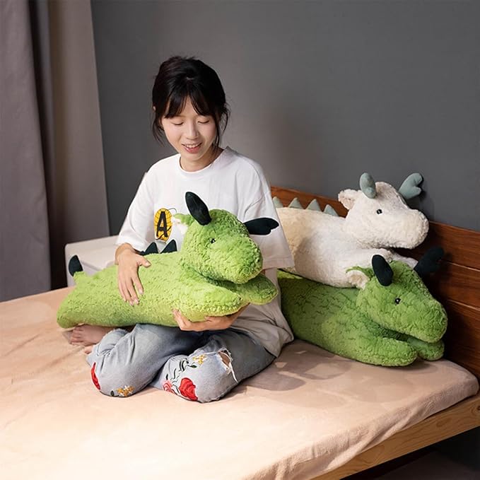 FEEZUSH Dragon Plush Pillow - 47 Inch Dragon Stuffed Animal - Birthday, Christmas, Valentine's Day Gift for Kids Boys Girls (Green)