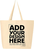 shop4ever Personalized Custom Design Your Own Jumbo Heavy Canvas Tote Reusable Shopping Bag