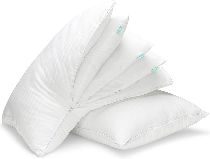 EverSnug Adjustable Layer Luxury Set of 2 Pillows for Side, Front & Back Sleepers, Cooling Hotel Pillows with 3 Layers, Down Alternative Pillow for Sleeping (Queen)