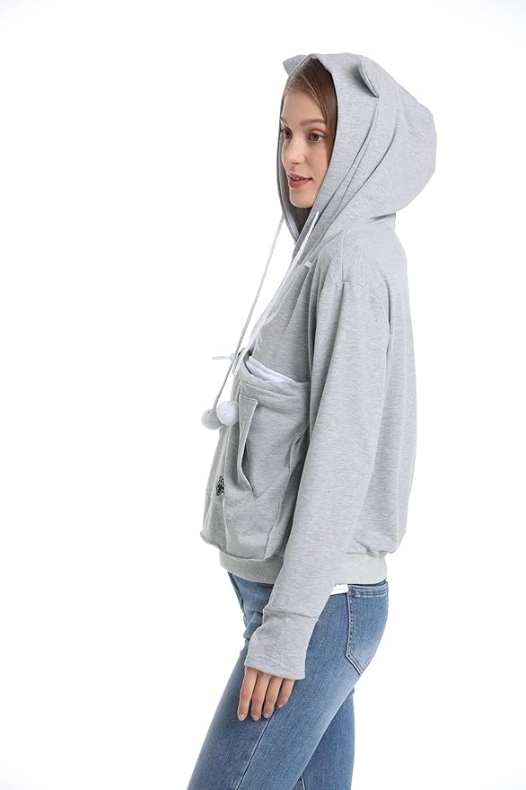 LINYUCHEN Cat Dog Pouch Hoodie Large Pet Pouch Sweatshirt Puppy Kitten Holder Carrier Pullover Shirt Unisex Hoodies