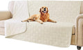 Tcksstex Waterproof and Anti-Slip Dog Bed Cover and Pet Blanket Sofa Pet Bed Mat ，car Incontinence Mattress Protectors Furniture Couch Cover for Most Cats Dogs, Pets（52x82-Ivory）